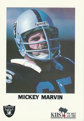 1985 Los Angeles Raiders Police #NNO Mickey Marvin Front
