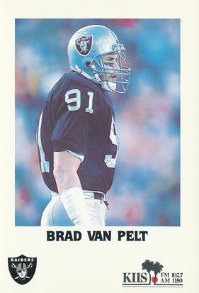 1985 Los Angeles Raiders Police #NNO Brad Van Pelt Front