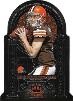 2014 Panini Crown Royale - Air to the Throne #AT2 Johnny Manziel / Peyton Manning Front