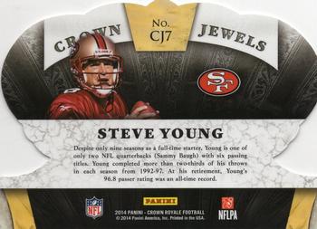 2014 Panini Crown Royale - Crown Jewels Red #CJ7 Steve Young Back