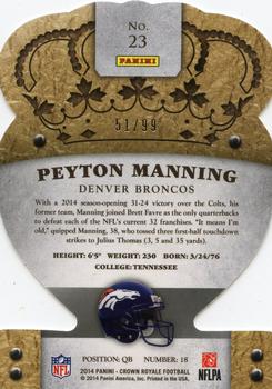 2014 Panini Crown Royale - Gold #23 Peyton Manning Back