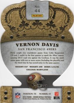 2014 Panini Crown Royale - Bronze #44 Vernon Davis Back