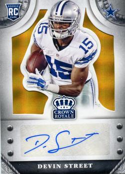 2014 Panini Crown Royale - Rookie Signatures Gold Plaid #S-DS Devin Street Front