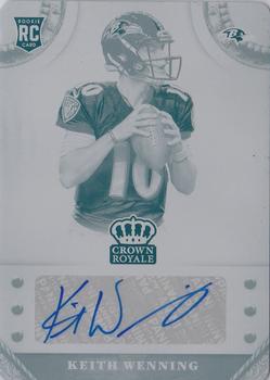 2014 Panini Crown Royale - Rookie Signatures Printing Plates Cyan #43 Keith Wenning Front