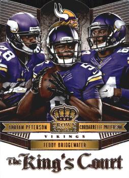 2014 Panini Crown Royale - The King's Court #KC9 Adrian Peterson / Teddy Bridgewater / Cordarrelle Patterson Front