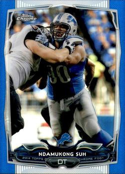 2014 Topps Chrome - Blue Refractors #38 Ndamukong Suh Front