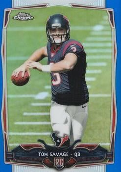 2014 Topps Chrome - Blue Refractors #139 Tom Savage Front