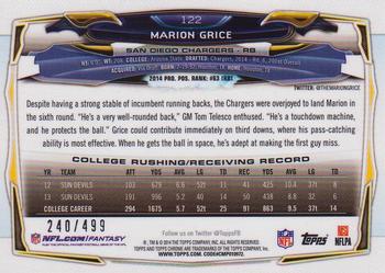 2014 Topps Chrome - Camo Refractors #122 Marion Grice Back
