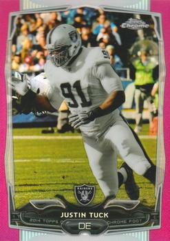 2014 Topps Chrome - Pink Refractors #3 Justin Tuck Front