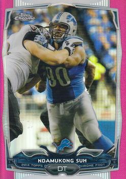 2014 Topps Chrome - Pink Refractors #38 Ndamukong Suh Front