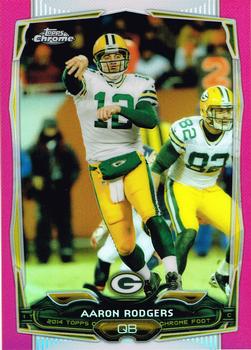 2014 Topps Chrome - Pink Refractors #83 Aaron Rodgers Front