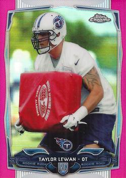 2014 Topps Chrome - Pink Refractors #180 Taylor Lewan Front