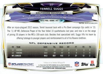 2014 Topps Chrome - Purple Refractors #37 Terrell Suggs Back