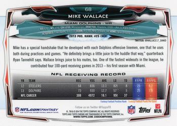 2014 Topps Chrome - Purple Refractors #68 Mike Wallace Back
