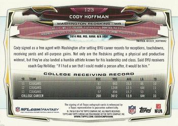 2014 Topps Chrome - Rookie Autographs #123 Cody Hoffman Back
