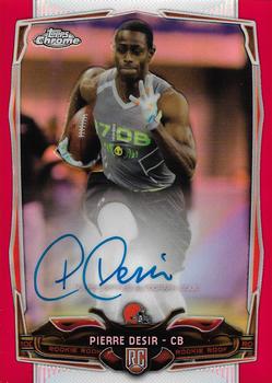 2014 Topps Chrome - Rookie Autographs Red Refractors #189 Pierre Desir Front
