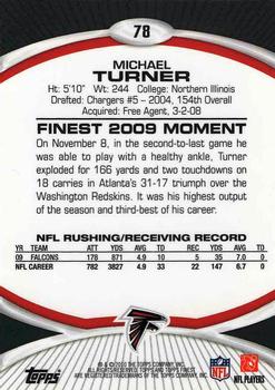2010 Finest #78 Michael Turner  Back