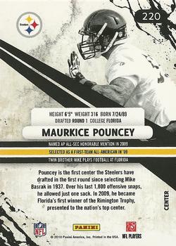 2010 Panini Rookies & Stars Longevity #220 Maurkice Pouncey  Back