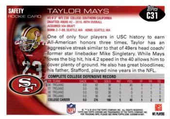 2010 Topps Chrome #C31 Taylor Mays  Back