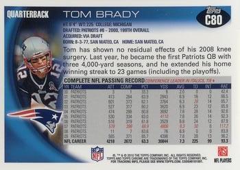 2010 Topps Chrome #C80 Tom Brady  Back