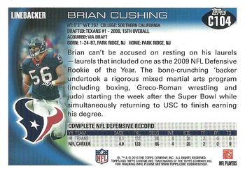 2010 Topps Chrome #C104 Brian Cushing  Back