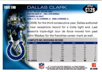 2010 Topps Chrome #C126 Dallas Clark  Back