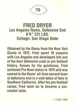 1987 TCMA Update CMC #79 Fred Dryer Back
