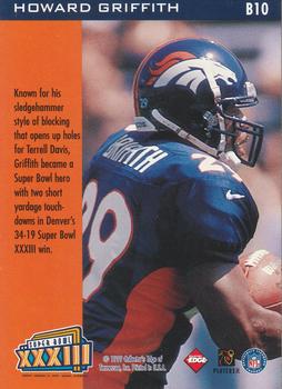 1999 Collector's Edge Super Bowl XXXIII #B10 Howard Griffith Back