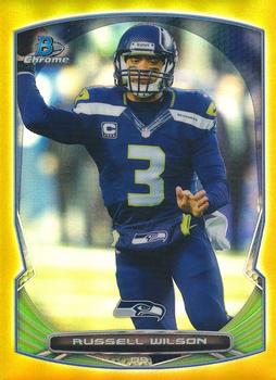 2014 Bowman Chrome - Gold Refractor #30 Russell Wilson Front