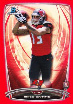 2014 Bowman Chrome - Red Refractor #170 Mike Evans Front