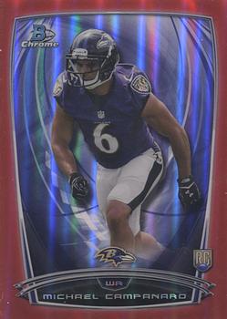 2014 Bowman Chrome - Red Refractor #174 Michael Campanaro Front
