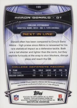 2014 Bowman Chrome - Red Refractor #199 Aaron Donald Back