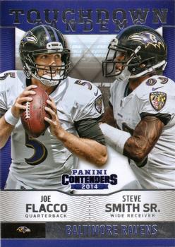 2014 Panini Contenders - Touchdown Tandems #17 Joe Flacco / Steve Smith Sr. Front