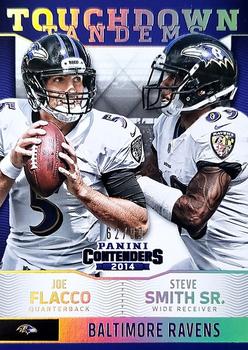 2014 Panini Contenders - Touchdown Tandems Holo Gold #17 Joe Flacco / Steve Smith Sr. Front