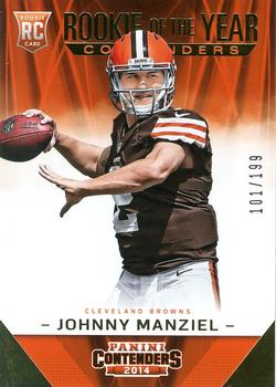 2014 Panini Contenders - Rookie of the Year Contenders Gold #ROY-1 Johnny Manziel Front