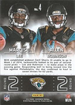 2014 Panini Contenders - Round Numbers #4 Allen Robinson / Marqise Lee Back