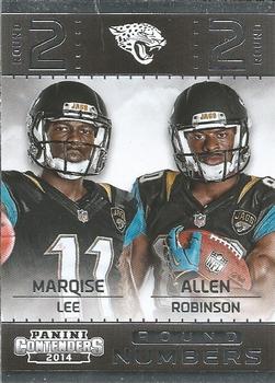 2014 Panini Contenders - Round Numbers #4 Allen Robinson / Marqise Lee Front