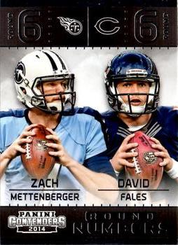 2014 Panini Contenders - Round Numbers #12 David Fales / Zach Mettenberger Front