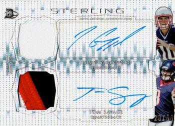 2014 Bowman Sterling - Dual Autographed Relic Patches Pulsar Refractors #BSPDAR-GS Jimmy Garoppolo / Tom Savage Front