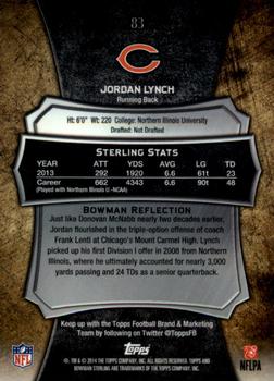2014 Bowman Sterling - Gold Refractors #83 Jordan Lynch Back