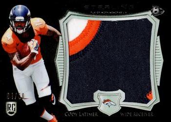 2014 Bowman Sterling - Jumbo Rookie Patches Black Refractors #BSJRP-CL Cody Latimer Front