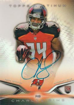 2014 Topps Platinum - Autographs Refractors #32 Charles Sims Front