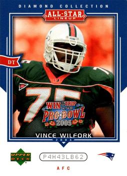 2004 Upper Deck Diamond Collection All-Star Lineup - Promo #AS34 Vince Wilfork Front