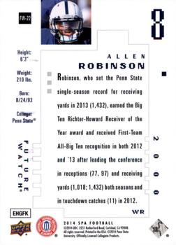 2014 SP Authentic - Future Watch #FW-22 Allen Robinson Back