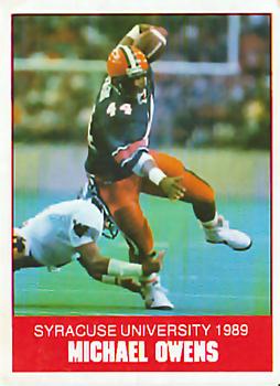 1989 Syracuse Orangemen #11 Michael Owens Front