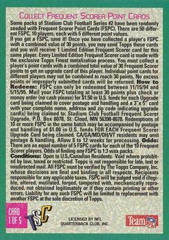 1994 Stadium Club - Frequent Scorer Points #1 Drew Bledsoe Back