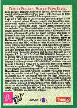 1994 Stadium Club - Frequent Scorer Points #3 Vinny Testaverde Back