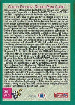 1994 Stadium Club - Frequent Scorer Points #5 Vinny Testaverde Back