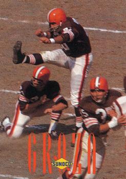 1992 Sunoco Cleveland Browns Hall of Famers #5 Lou Groza Front