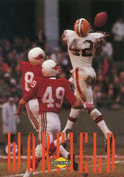1992 Sunoco Cleveland Browns Hall of Famers #10 Paul Warfield Front